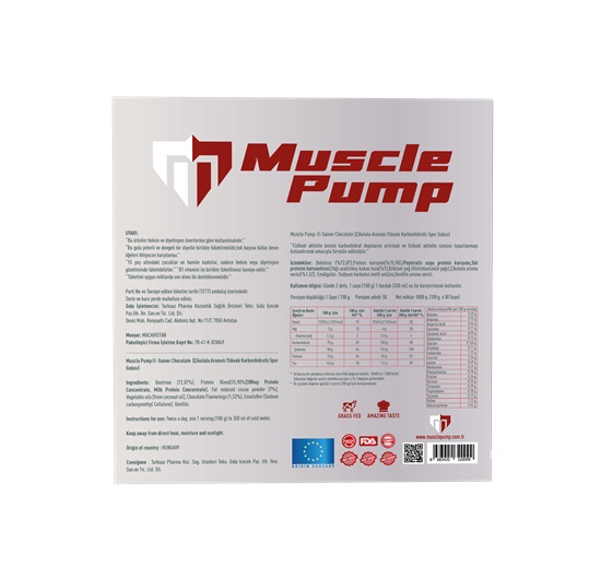 Muscle Pump Muscle Mass Gainer 50 Saşe